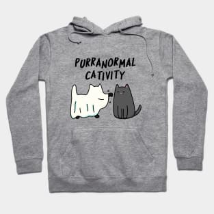 Purranormal Cativity Cute Halloween Cat Pun Hoodie